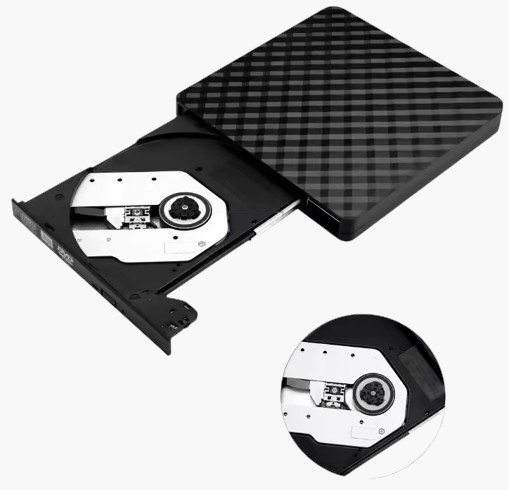 Ekstern CD/DVD-drev med USB-C til PC og laptop
