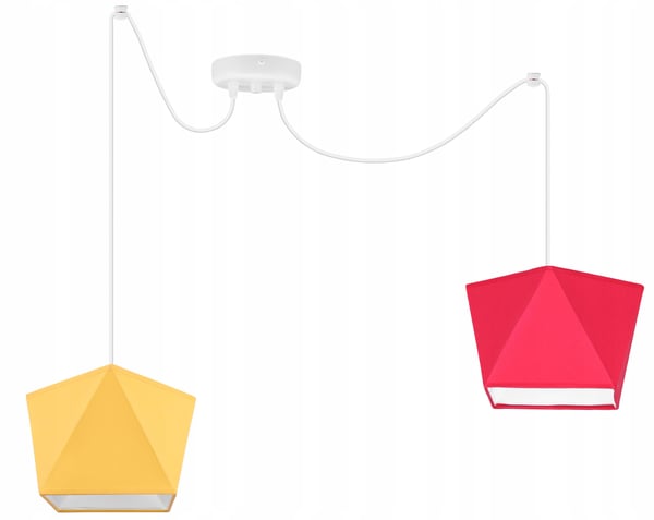 Lofthængende lampe med loftskrone og edderkopskærm