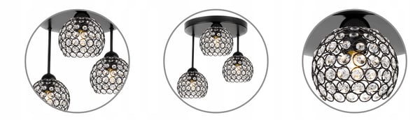 LOFTHÆNGENDE LAMPE LYKRONE LOFTKRYSTAL