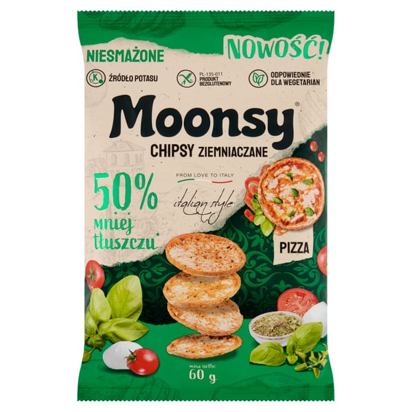 Moonsy kartoffelchips pizza 60g