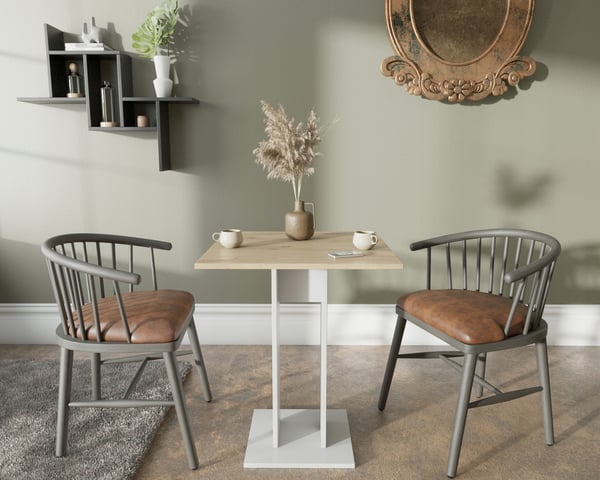 Keittiön pöytä keittiöön, ruokailutilaan, baaripöytä Jula 70 x 70 artisan white