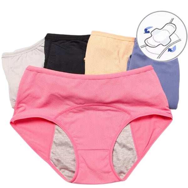 Rosa menstruationsbukser 4XL