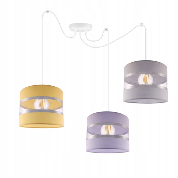 Lofthængende lampe med loftskrone og edderkopskærm