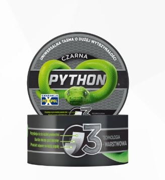 Gaffetape Python Sort 48mm * 9m - TT SRE 9 stk.