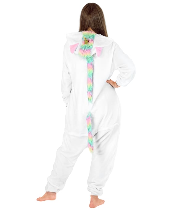 Herre enhjørningspyjamas kigurumi onesie jumpsuit kostume til voksne størrelse S
