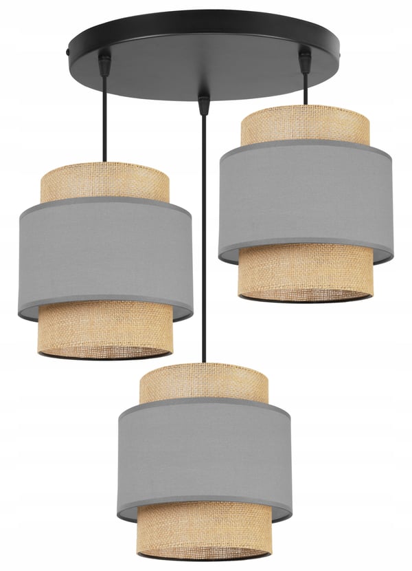 Hængende lampe, loftslysekrone, lampeskærm, boho juta