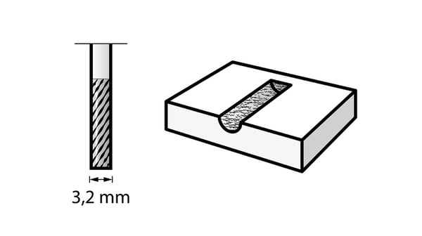 Hårdmetalfræser 3,2 mm - B 2615990132