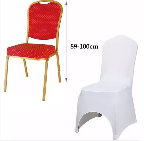 Banquet-tuolin päällinen, valkoinen, eksklusiivinen
