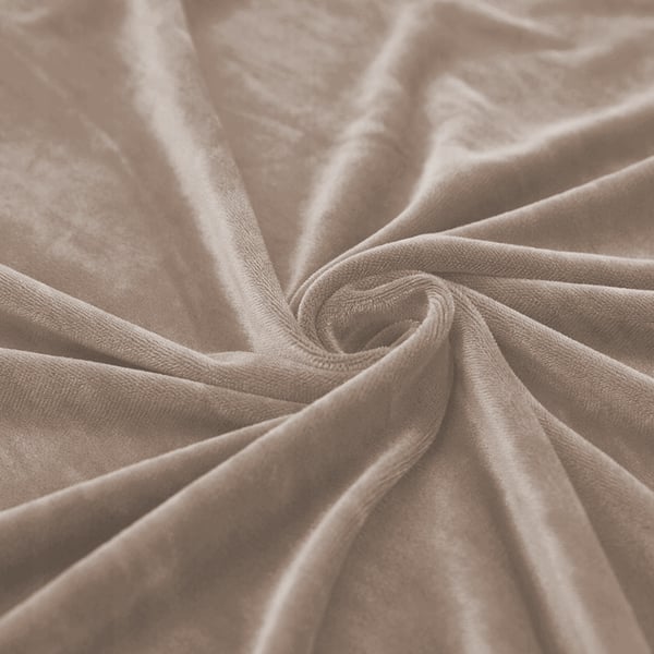 Sofaovertræk beige cappuccino velours 95-135 cm 52W
