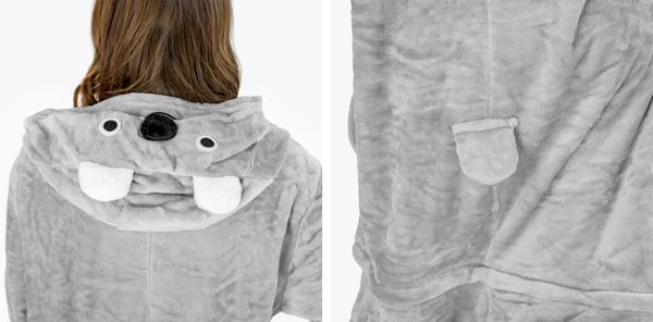 Koala-heldragt til mænd, gave til manden, kigurumi-jumpsuit, vinter M, koala-heldragt - M