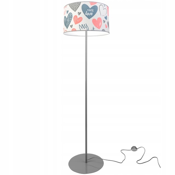 BØRNES GULVLAMPE, LAMPESKÆRM, MØNSTER, LED