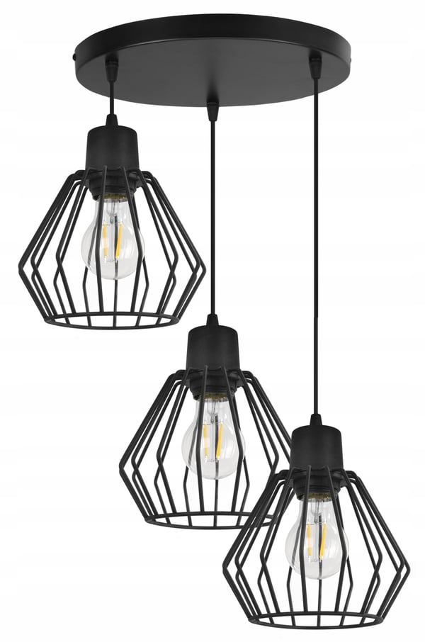Hængelampe, loftslysekrone, trådskærm, LED
