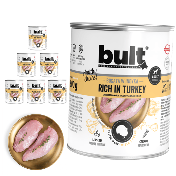 Bult märkäruoka kalkkuna purkissa 6 x 800 g