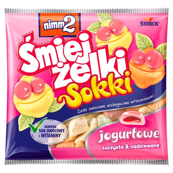 nimm2 Śmiejżelki Jogurttimehut Hedelmähyytelöt, joissa on vitamiineja 90 g