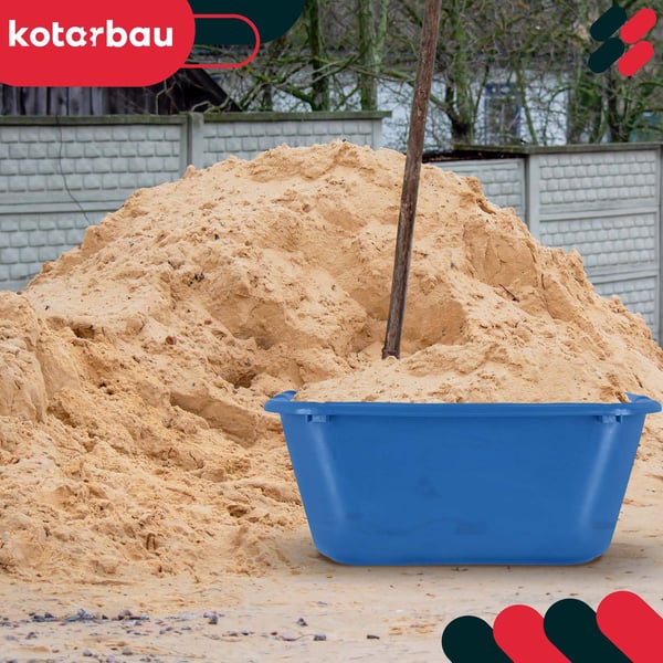 KOTARBAU® Rektangulär trädgårdscontainer Murbrukscontainer 55 l Blå Set om 3