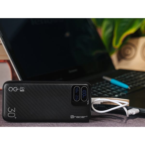 TRACER Powerbank Blaze 30000mAh 65W sort