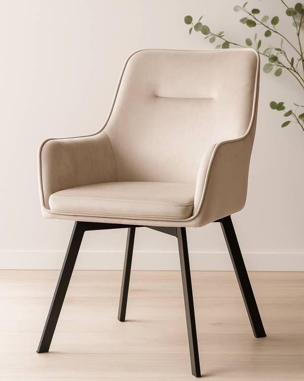 SWEN sammet beige snurrstol