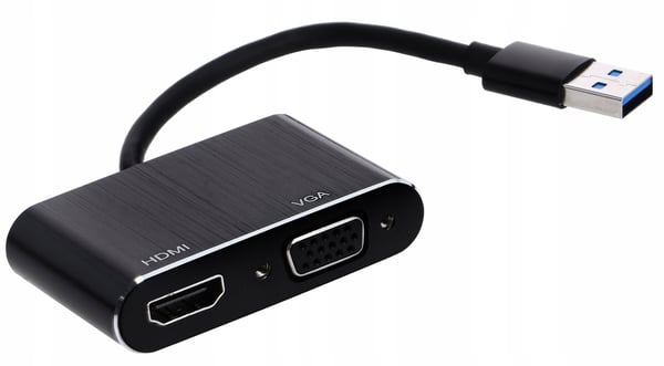 USB 3.0 til HDMI + VGA-konverteradapter grafikkort-hubadapter
