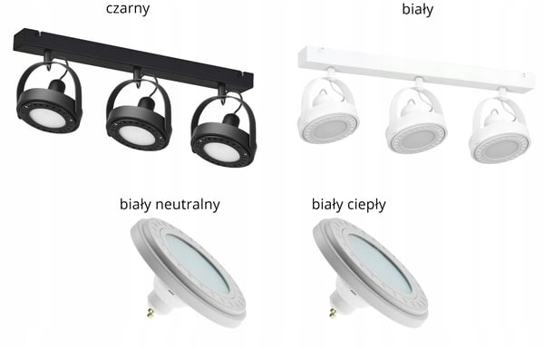 LED-kattovalaisin GU10 3x9W LED