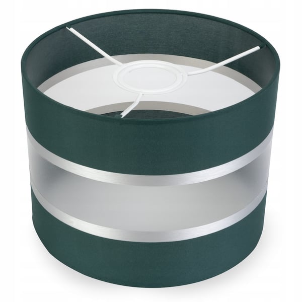 MODERNE LAMPESKÆRM 20 CM KROM STRIBE VALG AF 8 FARVER
