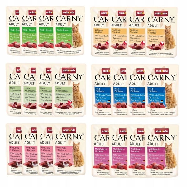 Animonda Carny Våtmat för vuxna katter MIX av smaker 24x85g