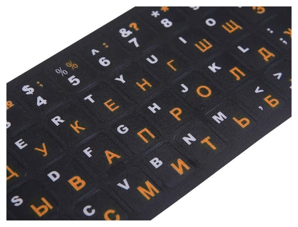 Tarrat Kannettavan tietokoneen näppäimistötarrat PC 13x13 kyrillinen ja QWERTY