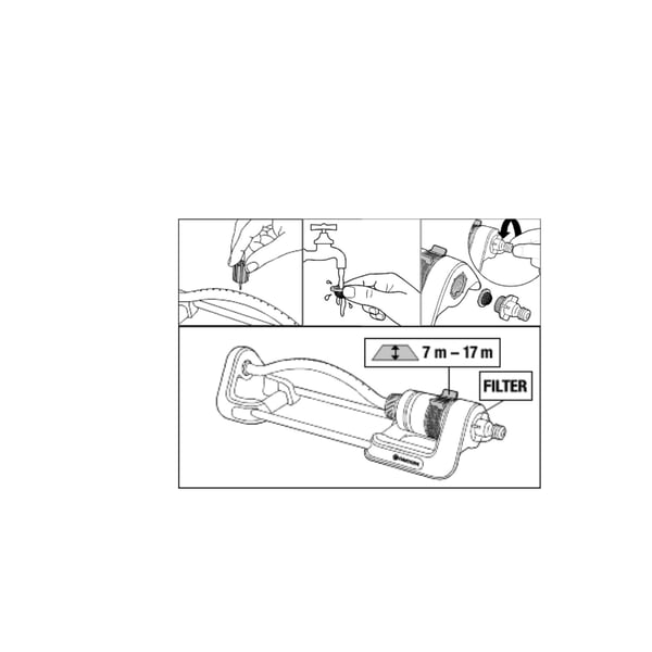 Gardena Aqua S 18700-20 oscillerende sprinkler til havevanding