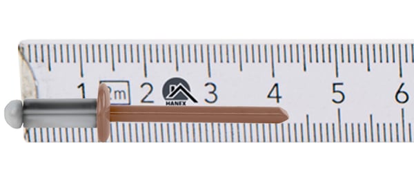 Öppna aluminiumnitrar 4,8x12mm RAL 8004