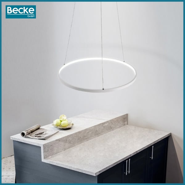 LED-ringlampa loftkökskrona skandinavisk hänglampa 110 cm neutral