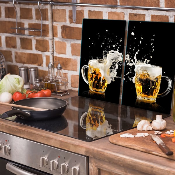 TMK ArtDeko Glas skærebræt 2x 30x52 øl