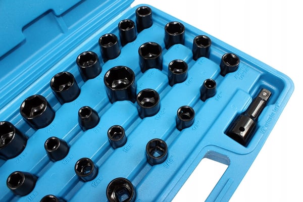 Krafttoppe 3/8" og 1/2" 35 stk. Falon-Tech FT1135 med adaptere