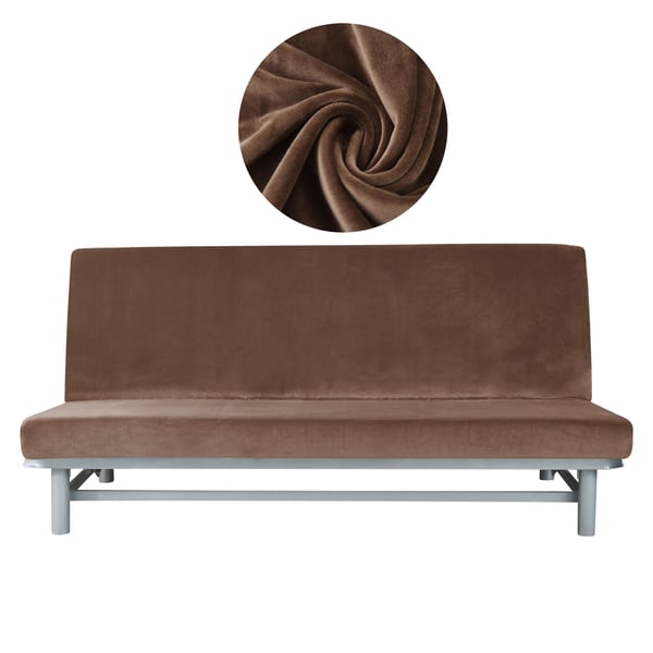 Sofbädd 190-210 cm brun sammet