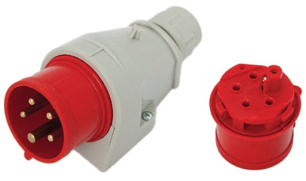 FAST ISOLERINGSSTIK 16A 400V 3P+N+Z IP44 - EX-TWT-115