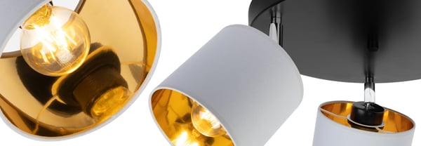 Lofthængende lampe med gylden LED-loftlampe