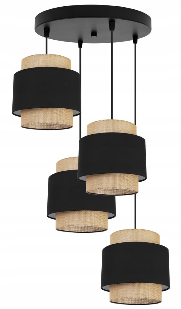 Hængende lampe, loftslysekrone, lampeskærm, boho juta