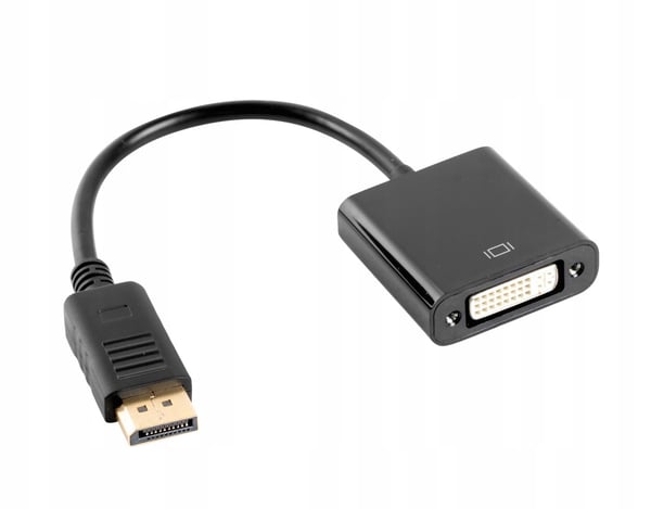 Lanberg AD-0007-BK DisplayPort (han) -> DVI-D (hun)(24+5) Dual Link adapterkabel