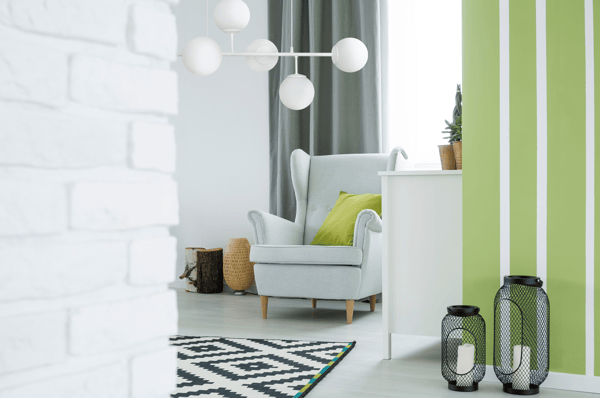 SIENA HVID LOFTLAMPE 6 FLADE HVIDE LAMPESKÆRME E14 LANGE ARME