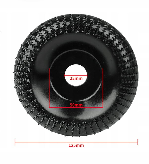 Träslipskiva konvex hallon 125mm