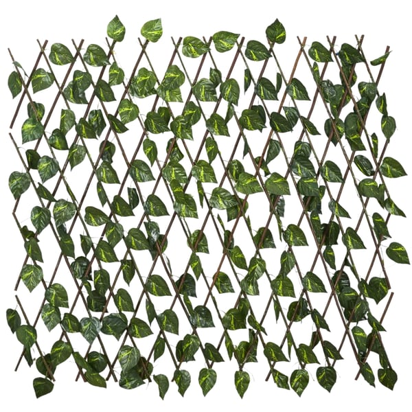 Dekorativt balkonespalier med blade