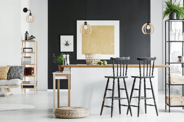 VÆGLAMPE, FIRKANTET LAMPE, LOFTSLAMPE, TRÆSKÆRM, LED