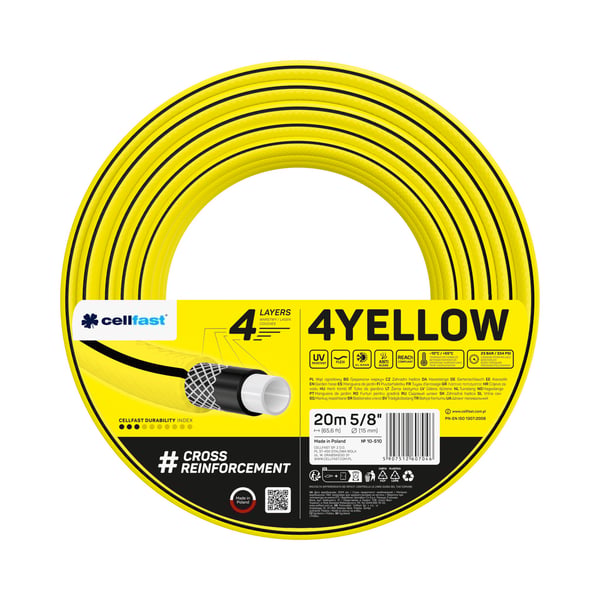 TRÄDGÅRDSSLANG 4 GUL 5/8'' 20MB - C 10-510