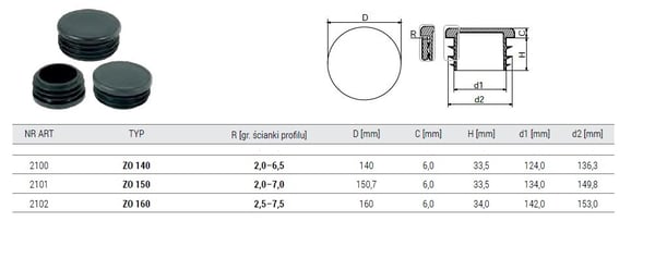 RUNDT STIK ZO 140MM 2100 - SL ZO 140T