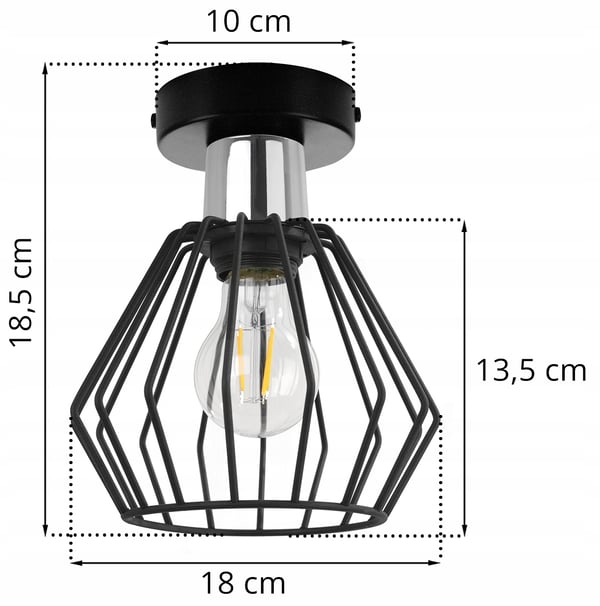 LOFTSLAMPE, VÆGLAMPE, METALLAMPE, TRÅD, LED