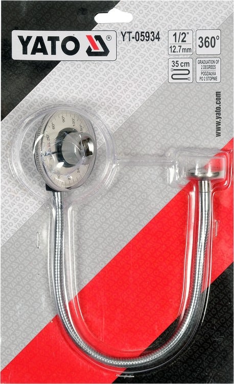 VINDELMÅLE MED MAGNETISK HOLDER TIL 1/2'' MOMENTNØGLE - YT-05934