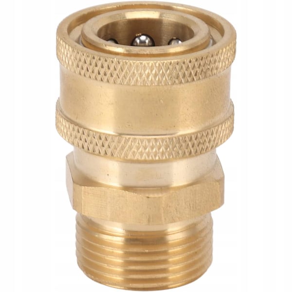 Messingadapter til højtryksrenser M22x1,5mm til 1/4" lynkobling