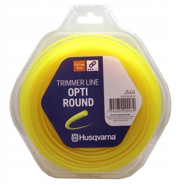 Grässtrimmersnöre Snidande Linka För Bensinmotorgrässtrimmers Husqvarna OPTI ROUND 2,7mm x 70m Grässtrimmersnöre Snidande Linka För Bensinmotorgrässtrimmers Husqvarna OPTI ROUND 2,7mm x 70m