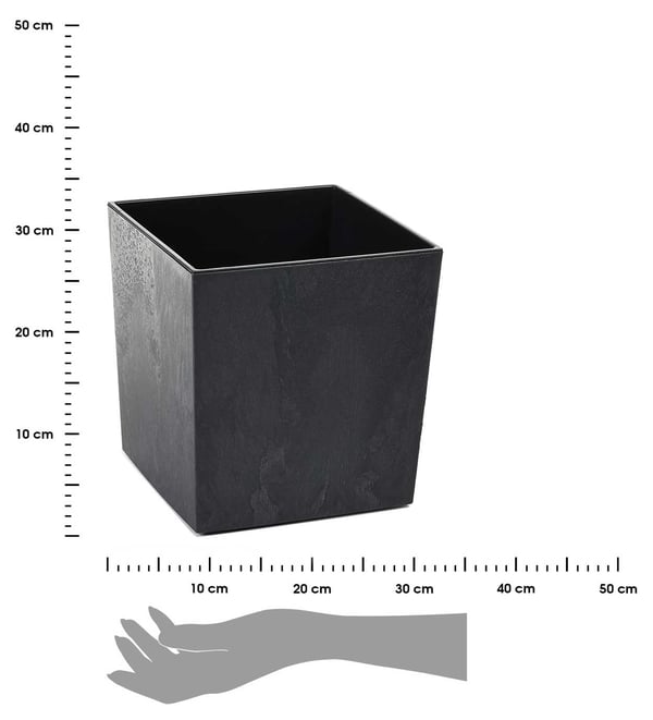 Flore svart betongblomkruka h25x25 cm