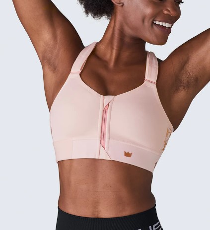 Shefit Lyserød Medium Støtte Justerbar Sports-BH 3XL