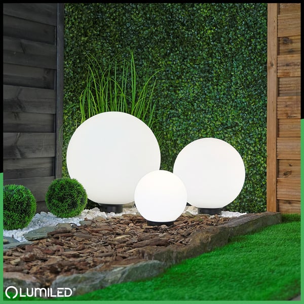 Pallomainen puutarhan ulkovalaistus KULA LED 40CM E27 IP65 LUMIKULA2 LUMILED