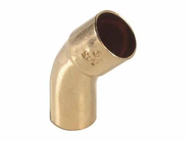 Besco kobbervinkelstykke 45 grader 18 mm